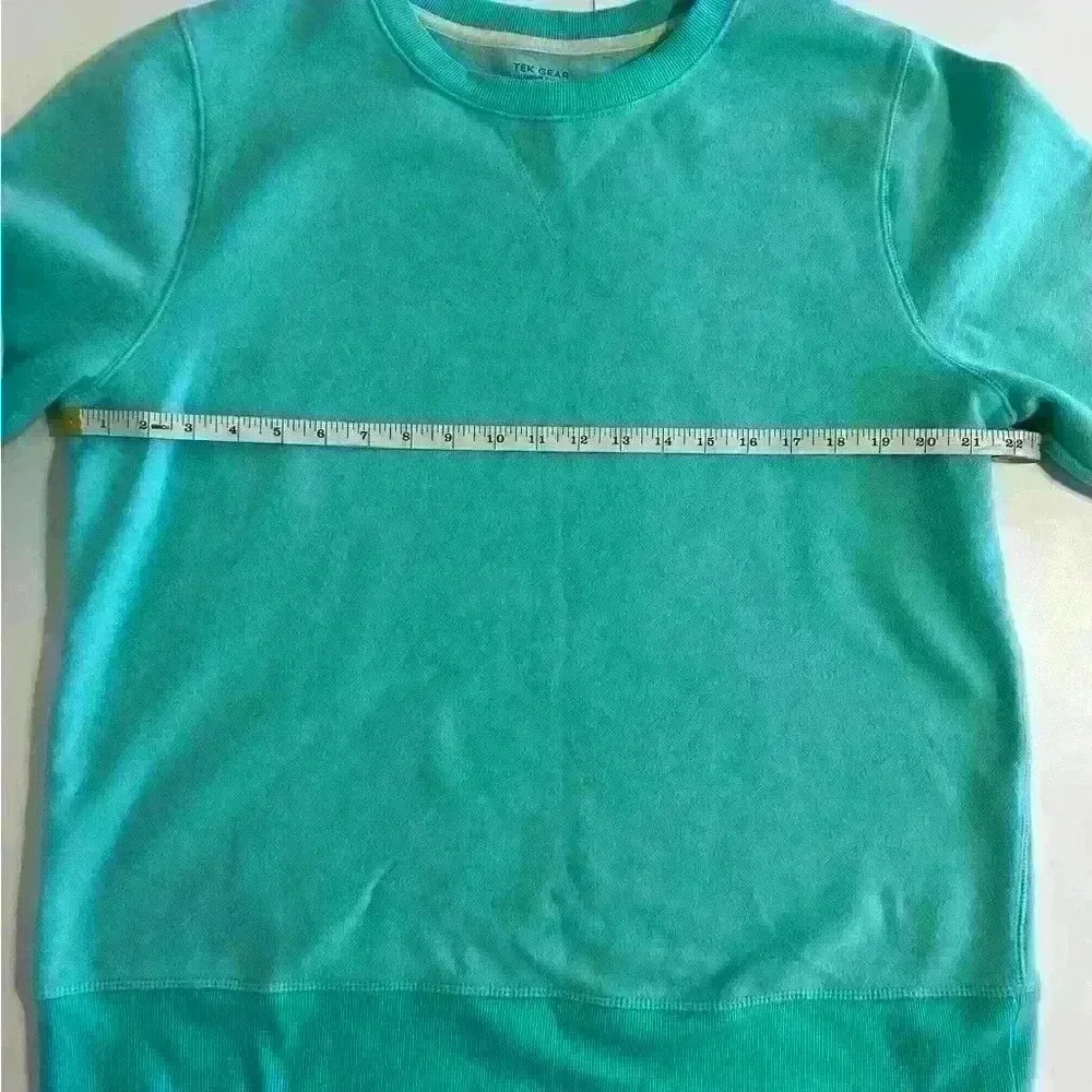 Tek Gear Kohls Mint Green Crew Neck Ultra Soft Fleece Sweatshirt - Picture 2 of 5